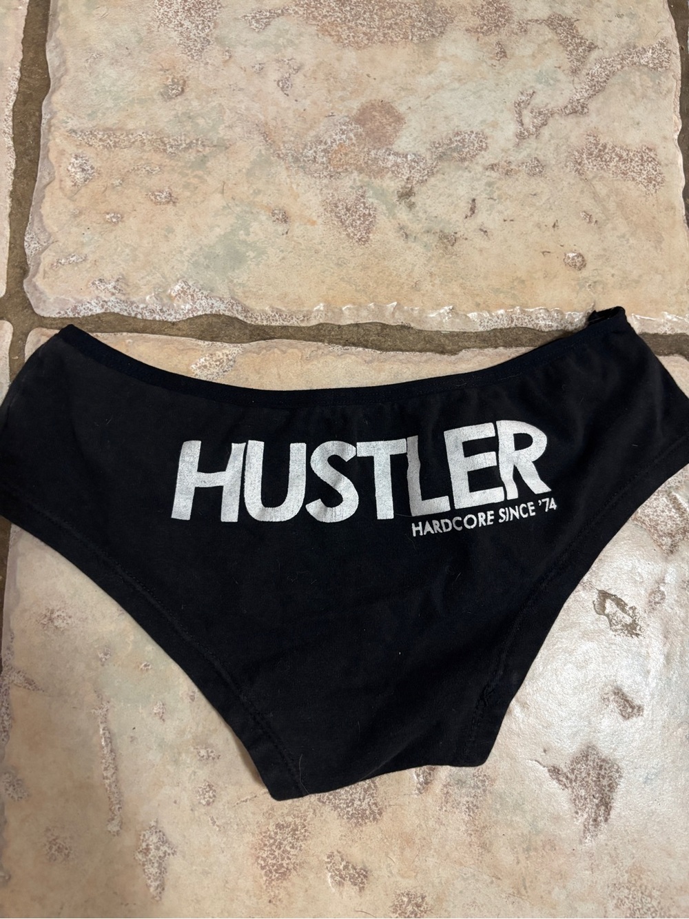 Vintage Y2K Hustler booty shorts panty hardcore since 74 medium black - Picture 1 of 3